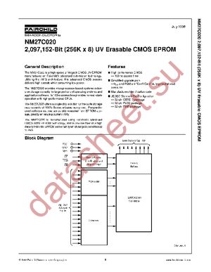 NM27C020Q120 datasheet  